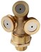 Generic - 3 Hole Brass Hose Pipe Fitting Garden Tap Spray Nozzle Mist For Cooling