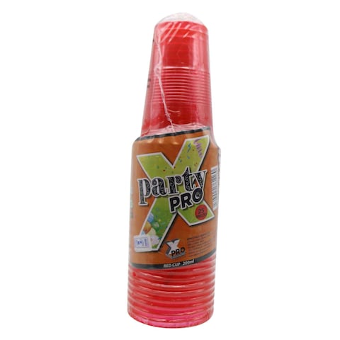 JINICE CUP D72MM 200ML RED 25S