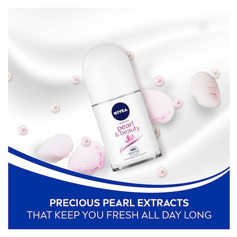 Pearl  Beauty Black Antiperspirant Roll On For Women, 48H  50Ml