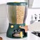 Food Grain Storage Container,Rotating Sealed Rice Bucket Household Grain Storage Box Kitchen Storage Tank for Cereal, Candy, Coffee Bean, Grain,Green 9-10 L