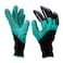 جي تي قفازات الحديقة مع مخالب بلاستيكية متعددة الألوان