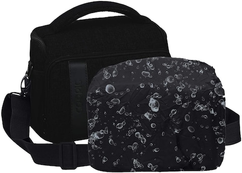 COOPIC BL-26 BLACK Messenger CANVAS DSLR Camera Bag Urban Life Shoulder Case for Nikon Sony Canon Olympus Pentex Interchangeable Mirrorless Micro 4/3 Full Frame Lens Digital SLR