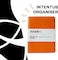 Jumble &amp; Co Intentus A4 Conference Folder Organiser with Ruled Refill Pad Burned Out Orange (JITBYU-444)