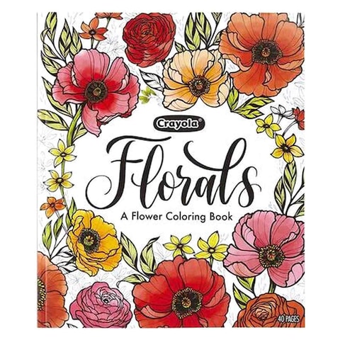 Crayola Florals Colouring Book 40 Pages