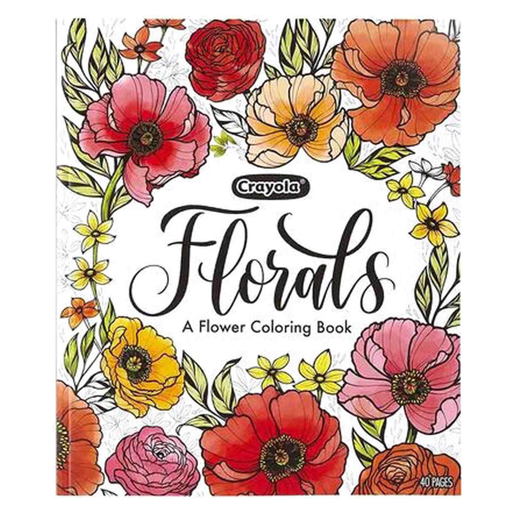 Crayola Florals Colouring Book 40 Pages