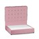 In House Al Shahba Velvet Bed Frame - Single - 200x90 cm - Light Pink