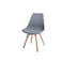 Jilphar Furniture Armless Dining Chair with Wooden Legs JP1154A, Grey
