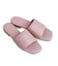 AMICA Ariana Women's Slide Sandal - Quilted Square open Toe Slip On Sandal with Low Heel in Pink