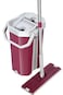 liying  Mop and Bucket System for Floor Cleaning - 360 Degree Swivel Head, Self-Cleaning, Squeeze Dry Flat Mop with 2 Mop Pads, Safe on All Surfaces, Telescopic Wand, Compact Storage-brown