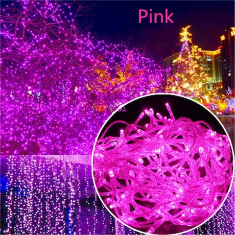1M LED String Fairy Lights, Waterproof Decorative Light for Indoor &amp; Outdoor. Pink Color.