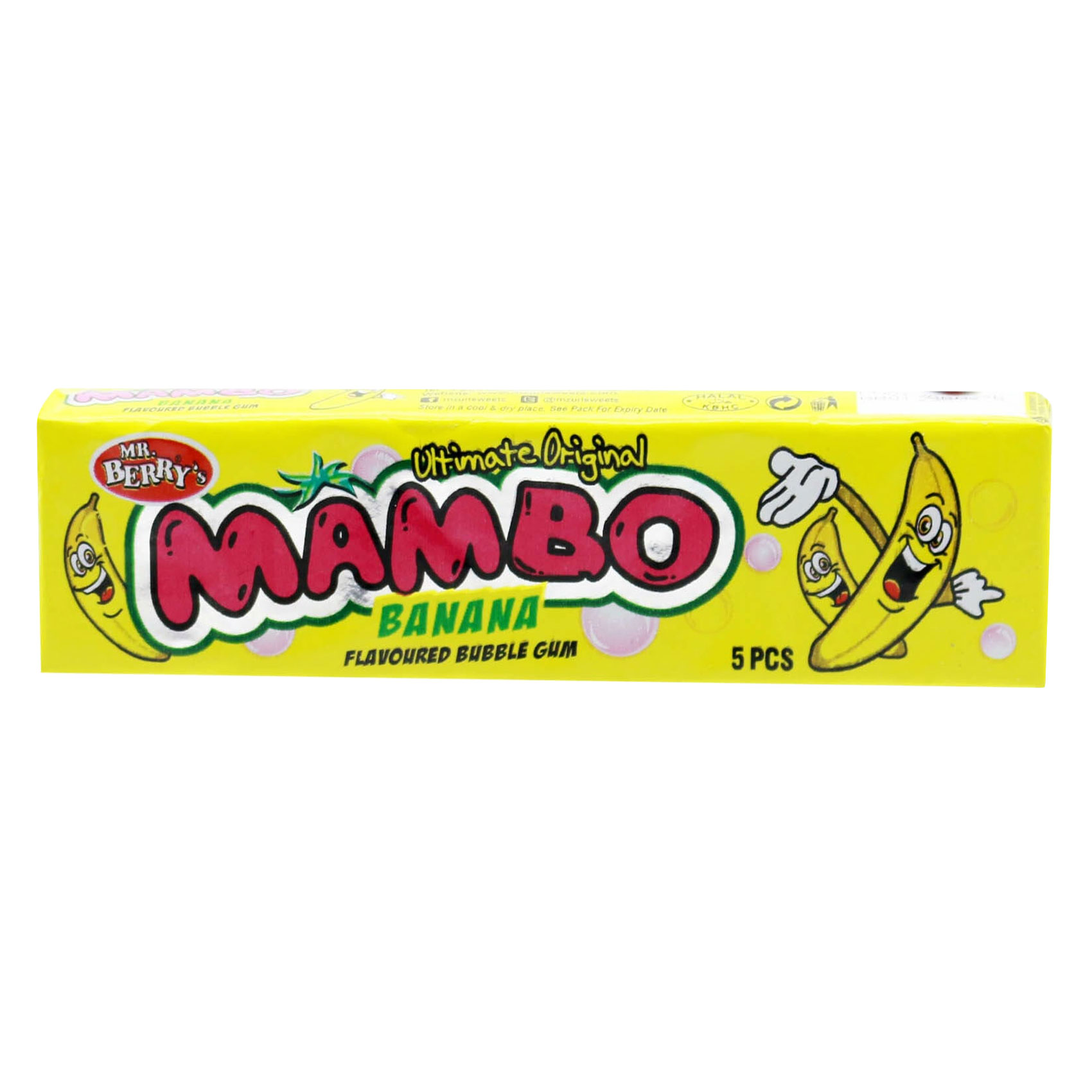 Mr. Berry&#39;s Mambo Banana Bubble Gum 5 Pieces