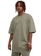 Mei Stylish Men's Casual Breathable Loose Shoulder Oversize Crew Neck T-shirt, S Size, Grey