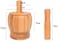 Generic [Hza82] - Bamboo Mortar And Pestle Garlic Masher Hand Grinder Crusher (Big Size) For Home Spice Pepper Grinder Masher Mortar With Lid