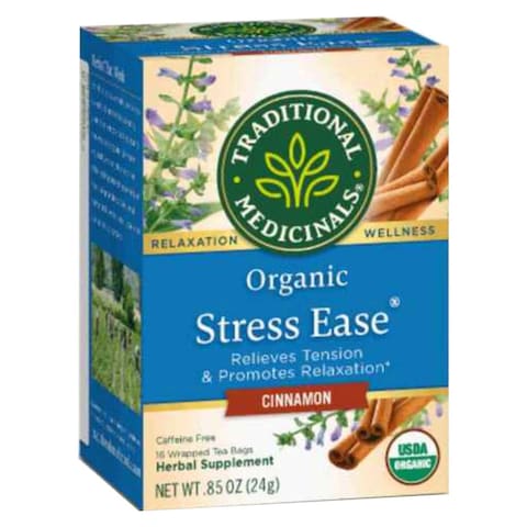 Buy Traditional Medicinals Organic Stress Ease Cinnamon Tea 24g in UAE