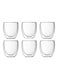 Generic 6 Pieces Double Wall Glasses, Medium 250ml Clear