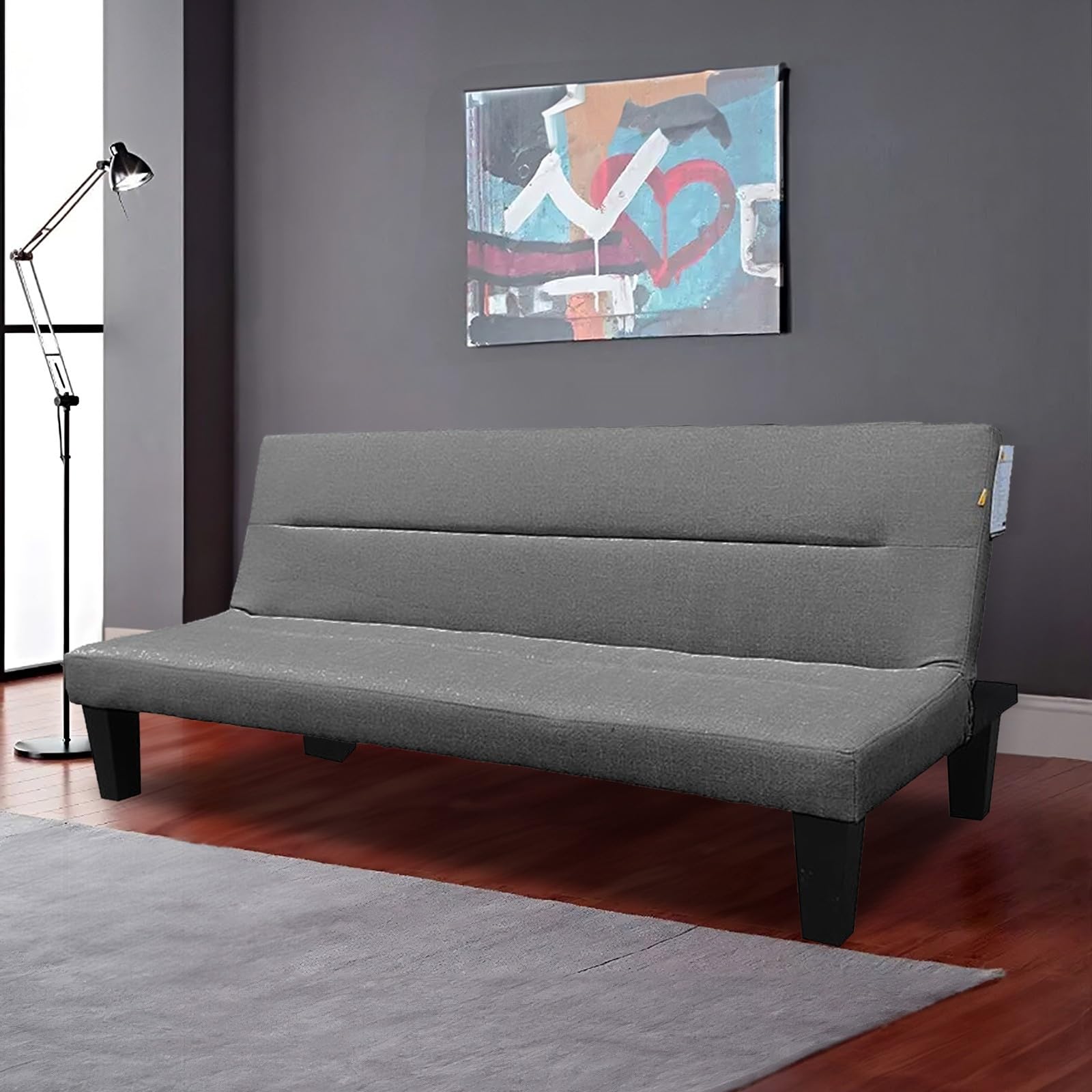Buy In House Asil 2 In 1 Sofabed Linen Upholstered - Dark Grey Online ...
