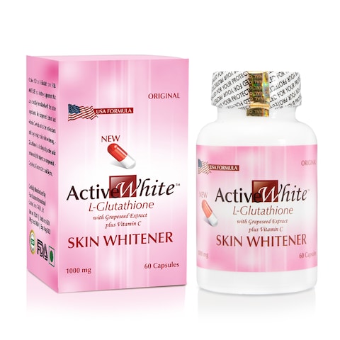 Active White Glutathione Skin Fairness Capsules ( 60 Capsules = 1 Bottle)