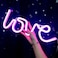 LOVE Sign Neon LED Light Pink 35x13cm