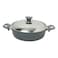 In House 7 Pieces Turkish Granite Cookware Set With Steel Lid - Grey