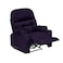 In House Velvet Classic Cinematic Recliner Chair With Cups Holder - Dark Purple - NZ80