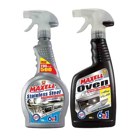 Maxell Magic Oven Cleaner, 500 ml + Stainless Steel Cleaner, 700 ml