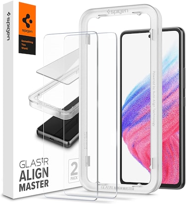 Spigen GLAStR Align Master [2 Pack] designed for Samsung Galaxy A53 5G Screen Protector Premium Tempered Glass - [Case Friendly- 2 Pack]