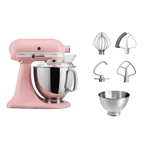 KitchenAid Artisan 4.8L Tilt-Head Stand Mixer Dried Rose 5KSM175PSBDR