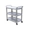AKC Cart，Medical Cart，Dining Cart Trolley 3 Tier Catering Utility Cart with Handle, Plastic Service Cleaning Trolley Dining Cart for Hotel Restaurants