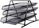 Generic Metal A4 Paper Office Mesh Document Basket File Paper Tray Letter Organizer Holder Desktop Accessories-3 Tires [Js3001]