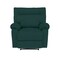 إن هاوس كرسي استرخاء هزاز ودوار منجد بالمخمل - أخضر غامق - NZ10