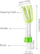 Wtrtr 3-Piece Mini Cleaner Brush For Car Air Vent