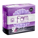 Buy Fam Maxi Sanitary Pad Folded With Wings Night White 24 Pads in Saudi Arabia