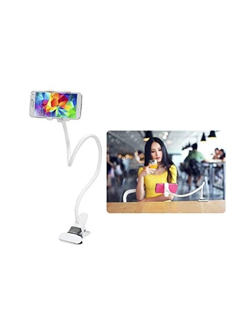 Generic - Flexible Phone Holder Bracket For Apple iPhone/Samsung Galaxy White