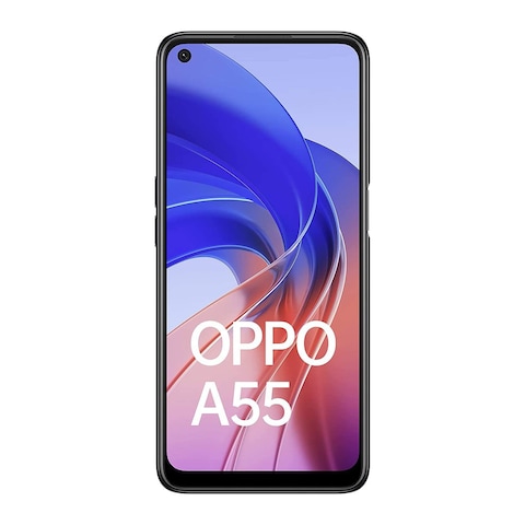 أوبو A55 - موبايل 6.51 بوصة 64 جيجابايت/4 جيجابايت بشريحتين اتصال شبكة الجيل الرابع - أسود