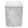 كوزموبلاست سلة مهملات مستديرة من السيراميك سعة 5 لتر - رمادي وأبيض