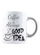 Spoil Your Wall Funny Coffee Quote Mug White/Black 11Ounce