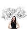 GRAND SHOP 50719 Star Shape 18" Inch Foil Balloons - (Pack of 5)