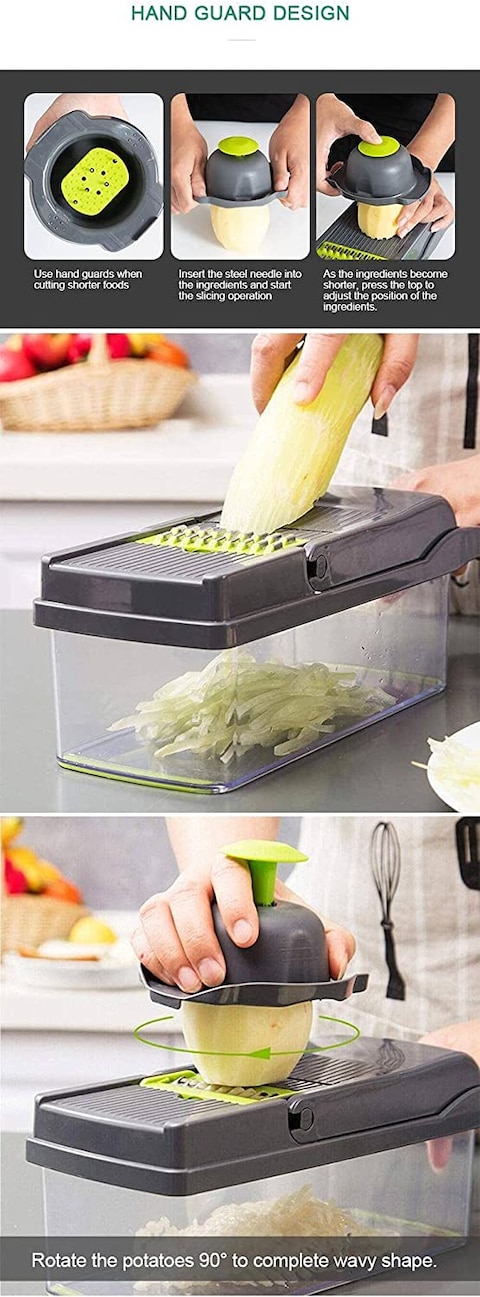 Generic Multifunction Veggie Slicer 14-In-1, Perfect Choice To Save Time And Keep Safe