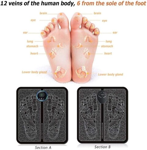 Generic Electric Ems Leg Reshaping Foot Muscle Massage-Pulse Relaxation Massager Mat (USB Charging)