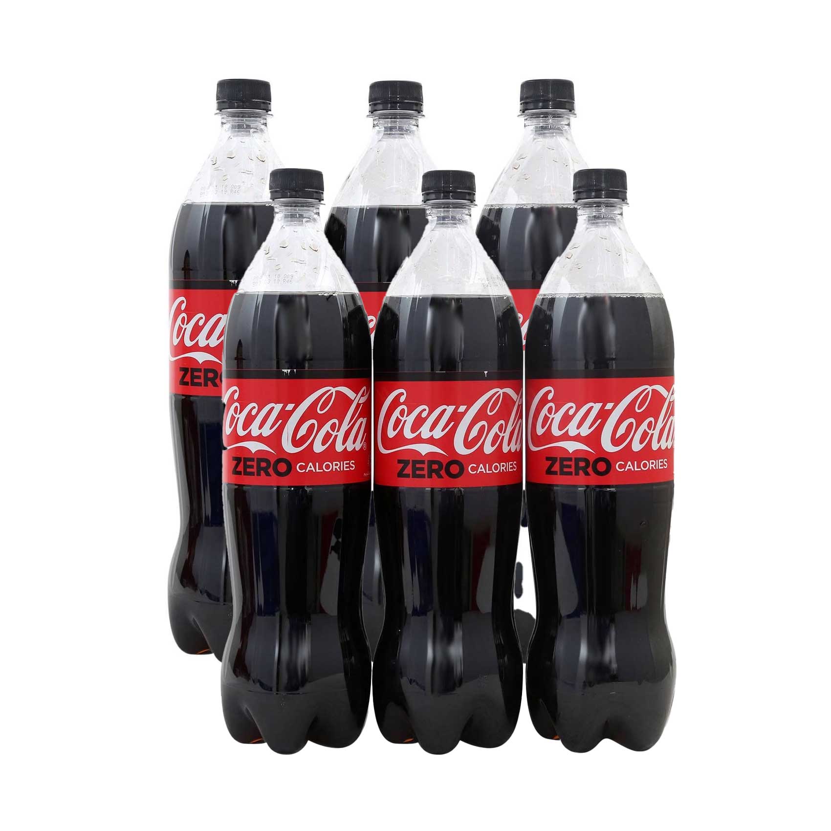 Coca Cola Zero Soft Drink Bottle 1.25LX6