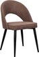 LANNY Dining Room/Restaurant Chair/Hotel chair/Office Visitor Chair/Modern Medium Back Luxury Fabric Dining Chair (Brown 1)