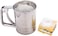 Aiwanto 2.5 Cup Stainless Steel Flour Sifter with Trigger Flour Separator Kitchen Tool Kitchen Storage