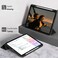 HYX Case Compatible with iPad Pro 12.9 Inch (2022/2021/2020, 6th/5th/4th Gen), Built-in Pencil Holder, Pencil 2 Support, Flexible Back Cover, Trifold Stand Black