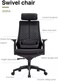 Karnak Office Chair Ergonomic Desk Office Chair With Footrest, Mesh Design High Back Computer Chair, Adjustable Headrest And Lumbar Support, Black