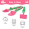 Eazy Kids Spoon, Fork &amp; Pusher - Pink, Gardening, 3Pcs