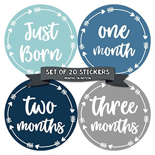 Buy Months In Motion Baby Monthly Stickers - Baby Milestone Stickers ...
