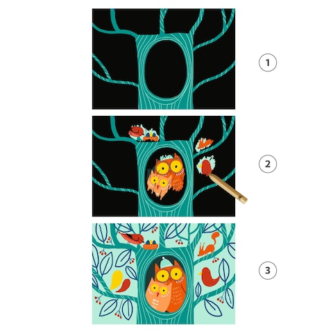 Djeco Learning About Animals Scratch Cards