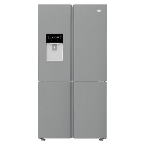 Beko 523 Ltr French Door Refrigerator With 4 Doors 182X90 Cm, No Frost, HarvestFresh, ProSmart Inverter Compressor, Fast Freeze, Titanium Inox -GNE794DX, 1 Year Warranty