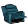 In House Velvet Rocking Recliner Chair With Storage Box - Dark Turquoise - AB07