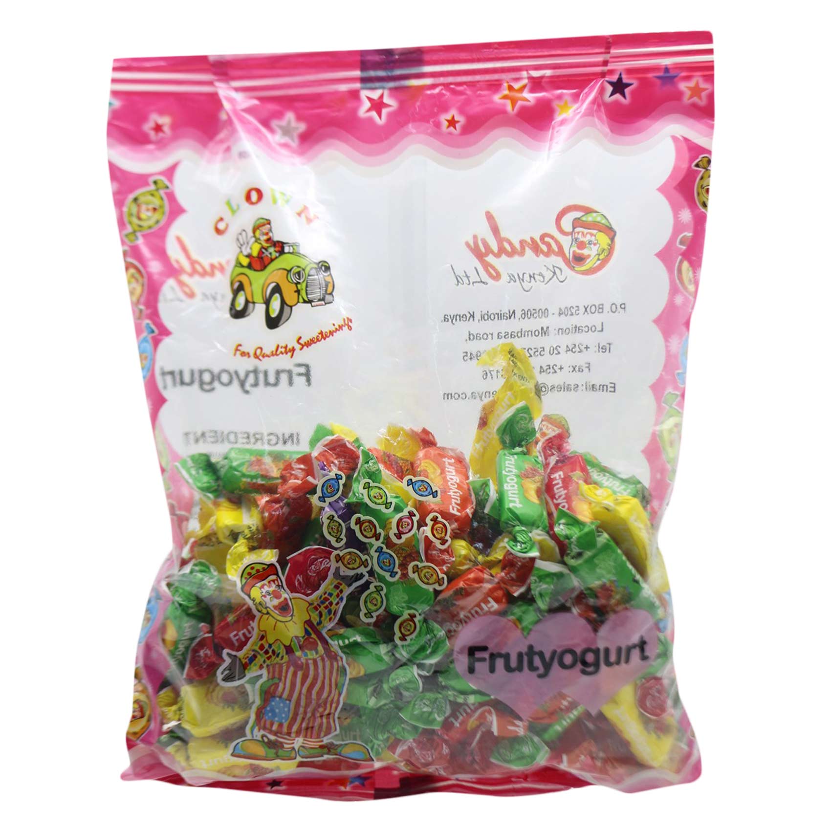 Clown Candy Kenya Fruit Yoghurt Toffee 80 Pieces